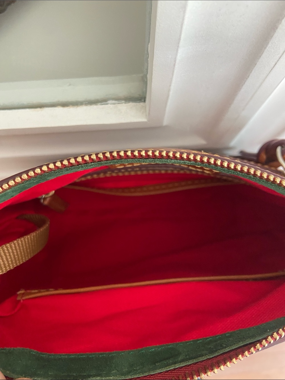 Dooney & Bourke Saddle Brown Leather Crossbody Bag - Picture 3 of 7
